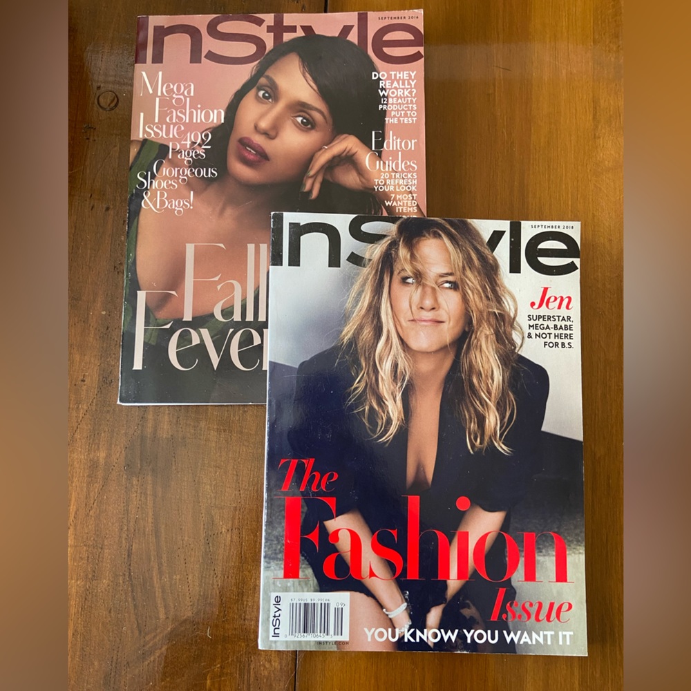 September issues of Instyle magazine - 2016 & 2018